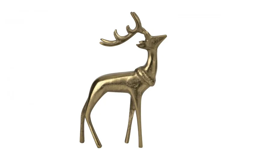 Ewax Figurka ozdobna Renifer H30,5 cm złota metalowa Best