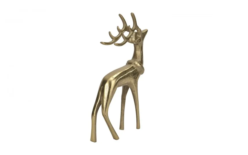 Ewax Figurka ozdobna Renifer H30,5 cm złota metalowa Best