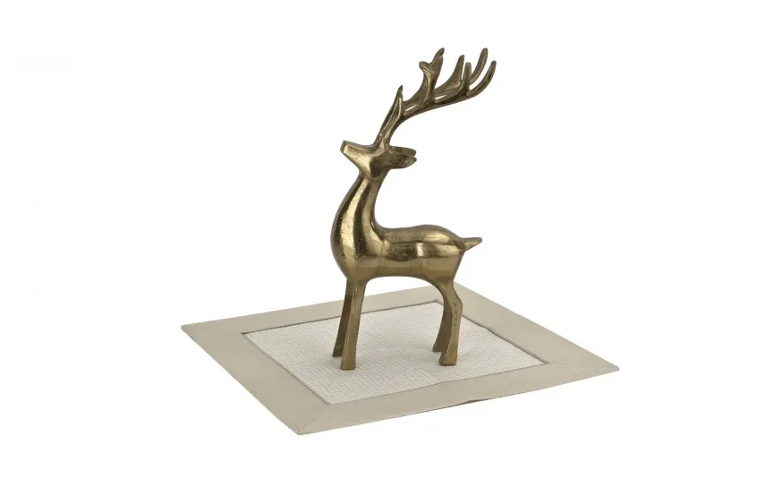 Ewax Figurka ozdobna Renifer H37 cm złota metalowa Sale