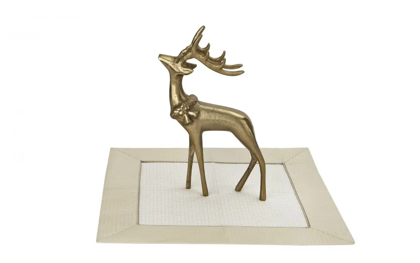 Ewax Figurka ozdobna Renifer H30,5 cm złota metalowa Best