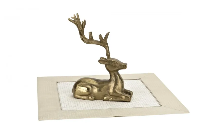 Ewax Figurka ozdobna Renifer H22,5 cm złota metalowa New