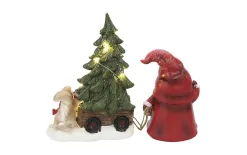 Ewax Figurka ozdobna Skrzat czerwony z choinką LED Discount
