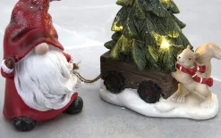 Ewax Figurka ozdobna Skrzat czerwony z choinką LED Discount