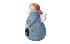 Dekor Pap Figurka ozdobna świecąca Aniołek niebieski 19 cm Outlet