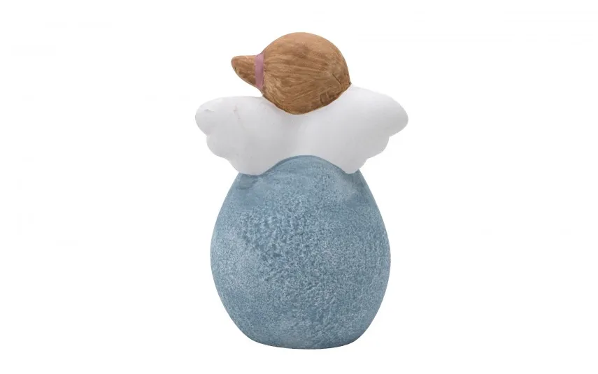 Dekor Pap Figurka ozdobna świecąca Aniołek niebieski 14 cm Best