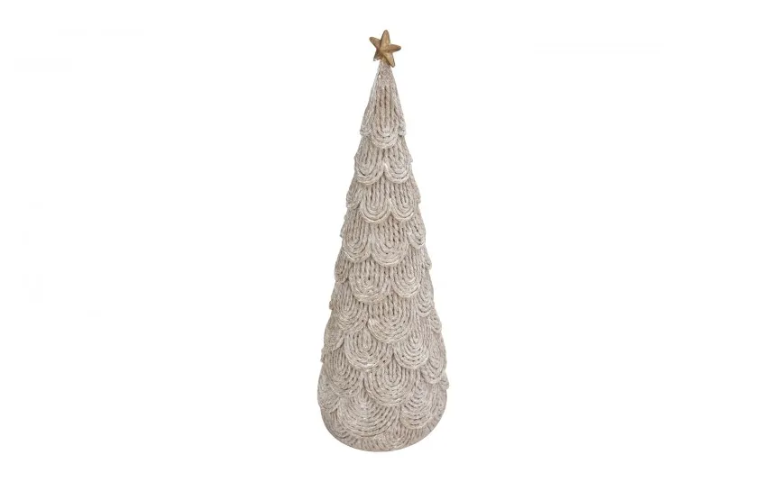 Art-Pol Figurka świąteczna Choinka biało-złota 31 cm 172861 Fashion