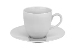 Karolina Filiżanka 250 ml + spodek 16 cm ZEN biała New