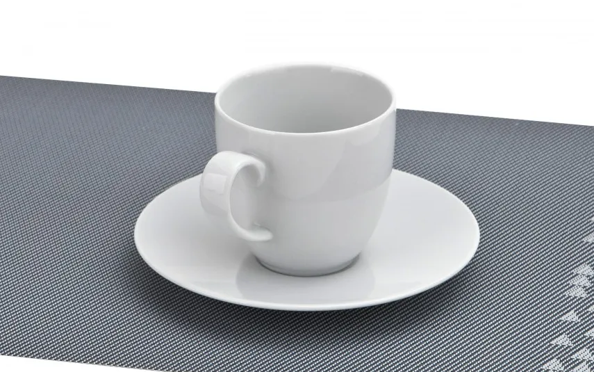 Karolina Filiżanka 250 ml + spodek 16 cm ZEN biała New