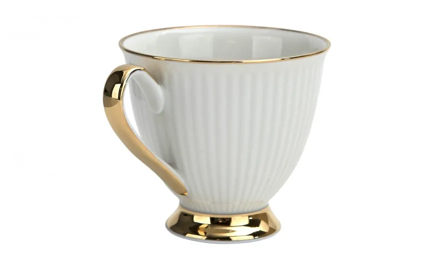 Cmielow Filiżanka 250 ml ze spodkiem Dalia Perła Fashion
