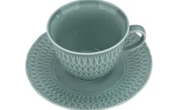 Cmielow Filiżanka + spodek 250ml/16 cm Sofia Zielona New