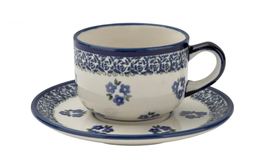 Boleslawiec Filiżanka ceramiczna 200 ml + spodek Bolesławiec Dekor 224 Online