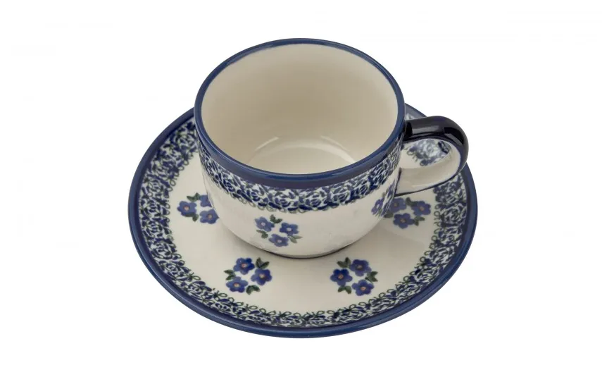 Boleslawiec Filiżanka ceramiczna 200 ml + spodek Bolesławiec Dekor 224 Online