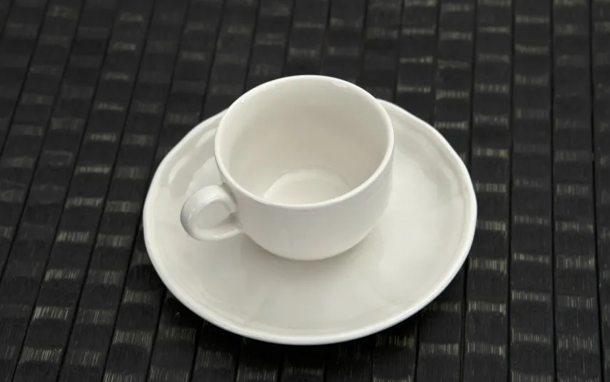 Cmielow Filiżanka do espresso 100 ml + spodek Sofia Biała Discount
