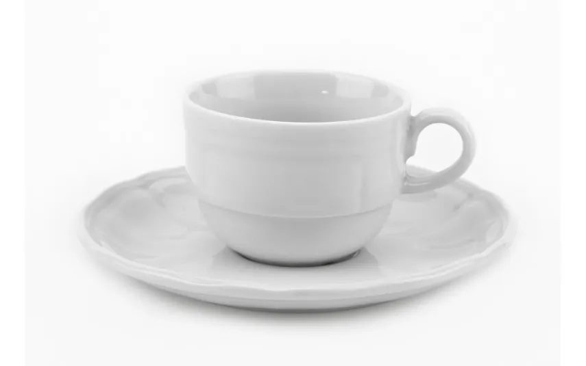 Karolina Filiżanka 100ml ze spodkiem Castel White Discount