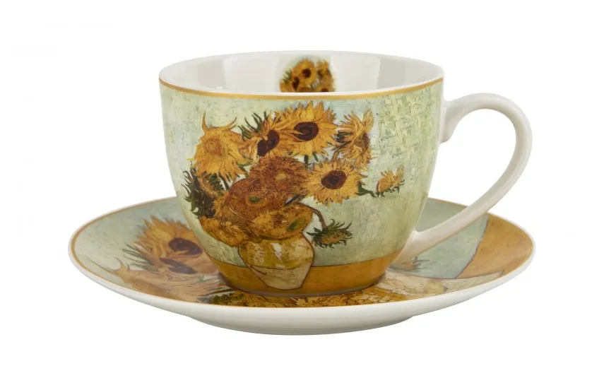 Duo Filiżanka porcelanowa 250 ml + spodek Sunflowers Sale