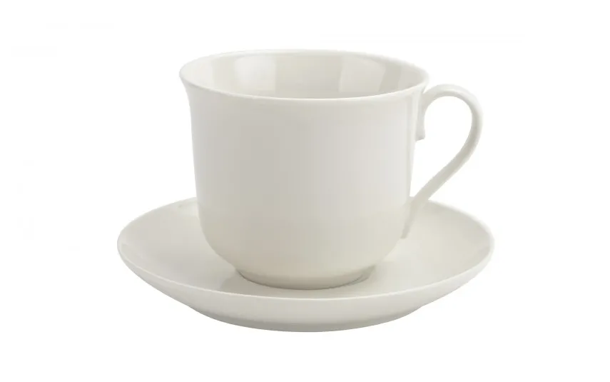 Altom Design Filiżanka porcelanowa 400 ml + spodek Bella krem Hot