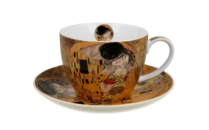 Duo Filiżanka porcelanowa 400 ml + spodek The Kiss Sale