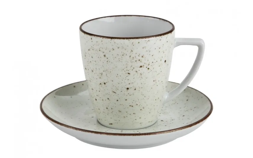 Lubiana Filiżanka porcelanowa 200 ml ze spodkiem Boss Beż Clearance