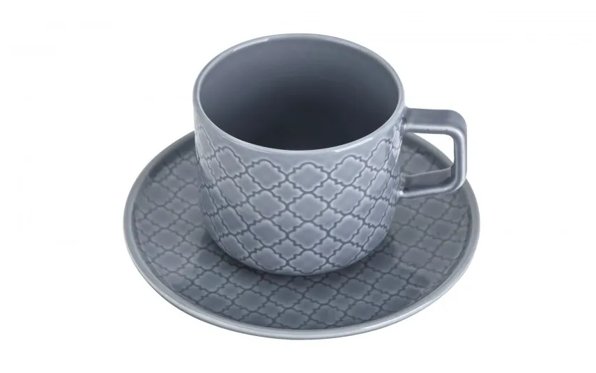 Lubiana Filiżanka porcelanowa 250 ml + spodek Marrakesz K9 szaro-nieb. Online