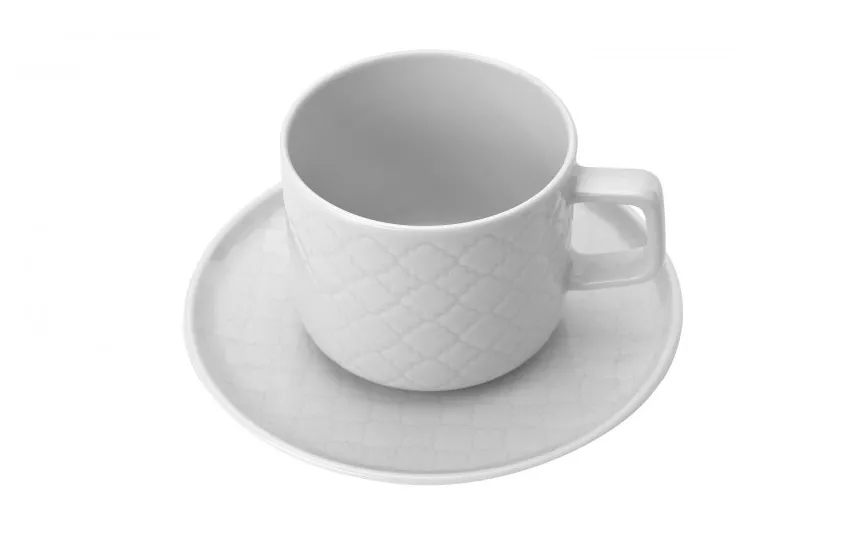 Lubiana Filiżanka porcelanowa 250 ml + spodek Marrakesz Biały Online