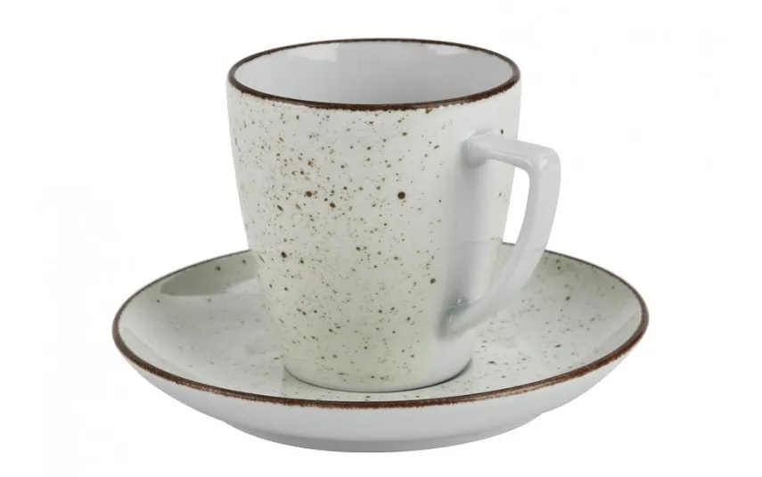 Lubiana Filiżanka porcelanowa 200 ml ze spodkiem Boss Beż Clearance