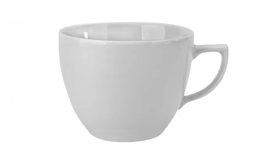 Chodziez Filiżanka porcelanowa 250 ml + spodek City Biała C001 Fashion
