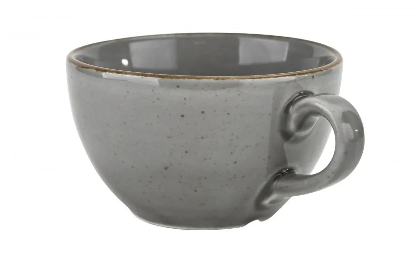 Lubiana Filiżanka porcelanowa 280 ml + spodek Aida ART Szary LU33 (K130) Outlet