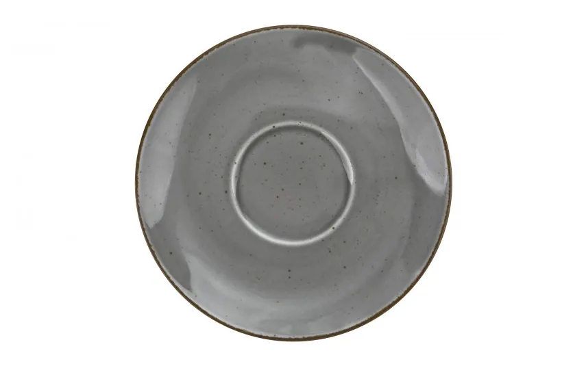 Lubiana Filiżanka porcelanowa 280 ml + spodek Aida ART Szary LU33 (K130) Outlet