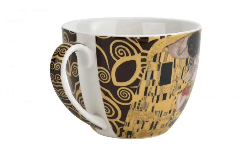Duo Filiżanka porcelanowa 250 ml + spodek The Kiss Brown Outlet