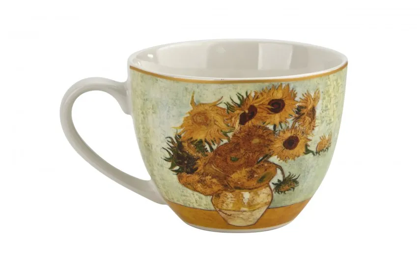 Duo Filiżanka porcelanowa 250 ml + spodek The Kiss Brown Outlet
