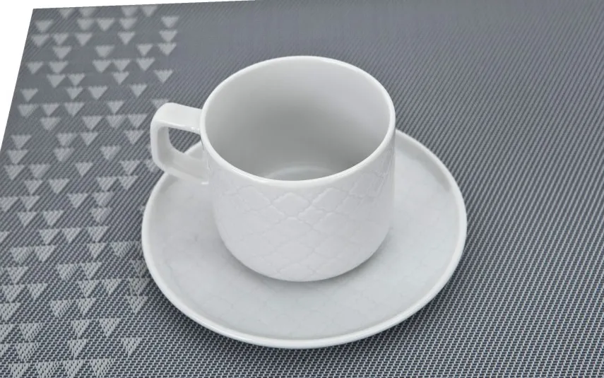Cmielow Filiżanka porcelanowa 320 ml + spodek Dalia Zielona Sale