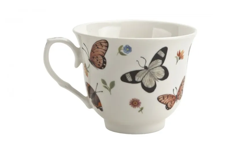 Duo Filiżanka porcelanowa 250 ml + spodek Butterflies Fashion