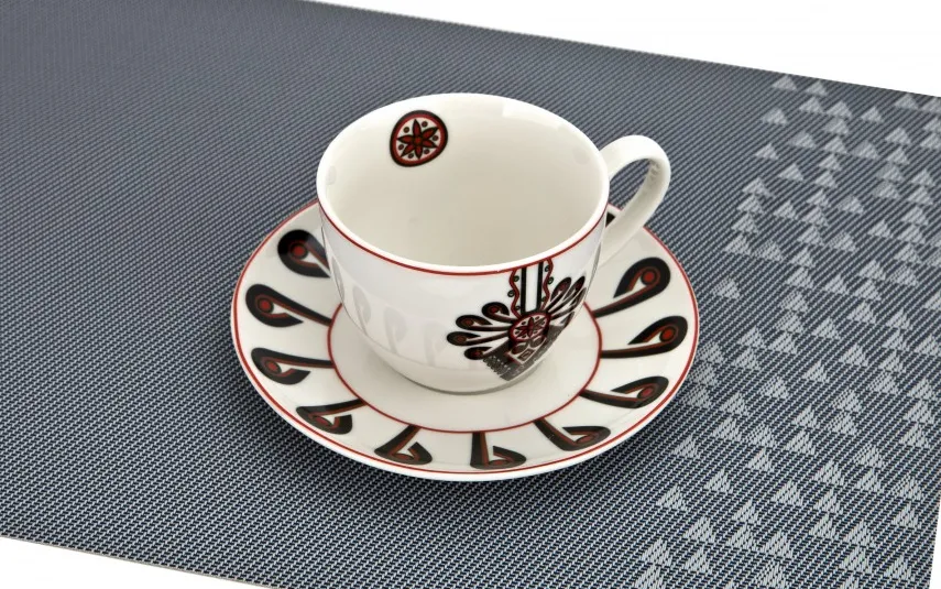 Chodziez Filiżanka porcelanowa 250 ml + spodek City Biała C001 Fashion