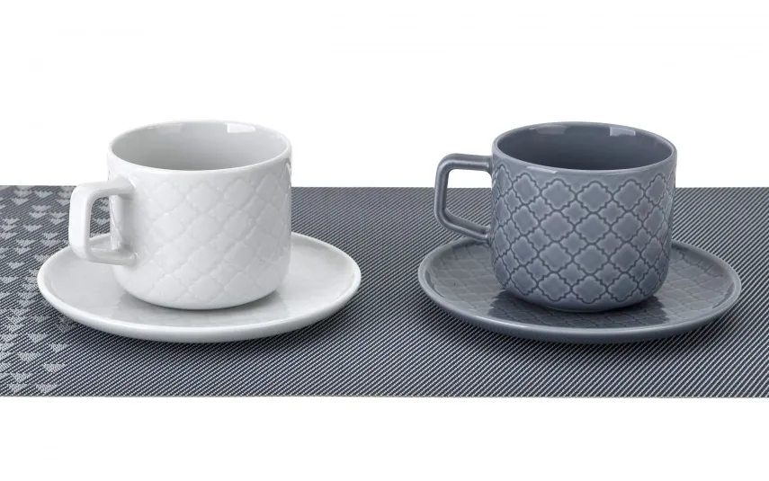Duo Filiżanka porcelanowa 220 ml + spodek Christmas City Discount