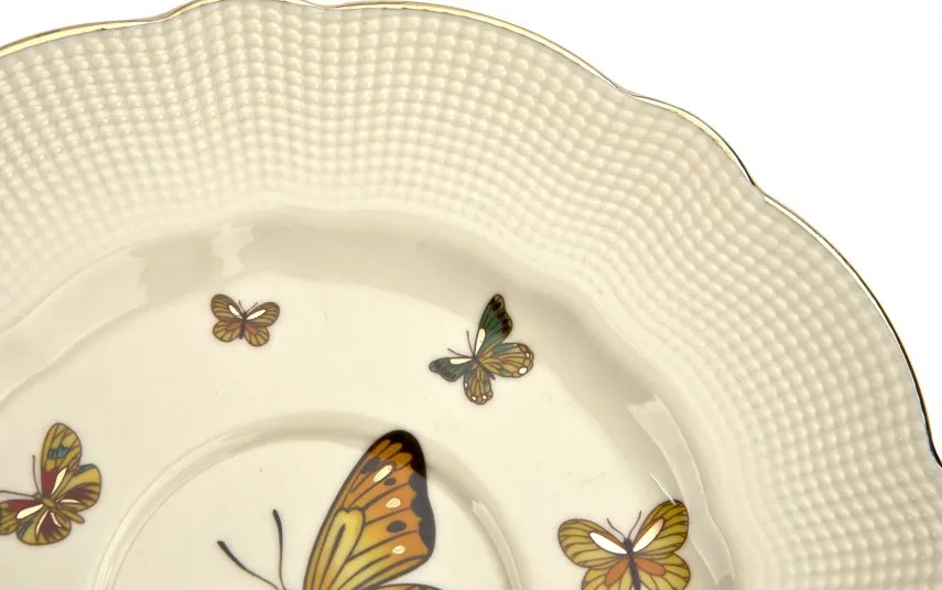 Duo Filiżanka porcelanowa 260 ml + spodek Motylki Clearance