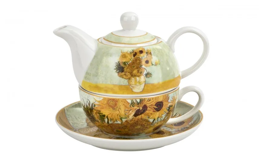 Duo Filiżanka z dzbankiem i zaparzaczem Tea for One Sunflowers Sale