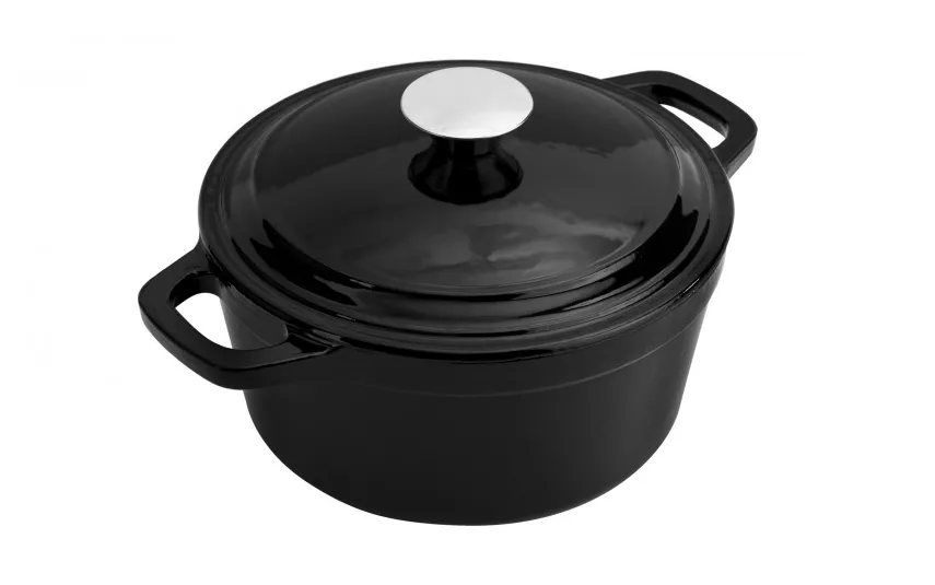 MPLCo Garnek żeliwny z pokrywką emaliowany 3,5 L Hot