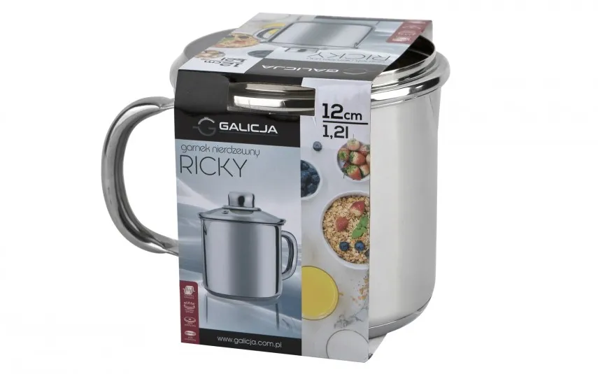 Galicja Garnek Ricky z pokrywką 1,2 L New