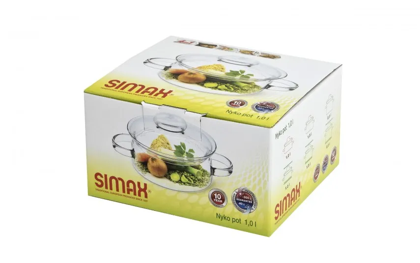 Simax Garnek szklany żaroodporny 1 L Nyko Hot