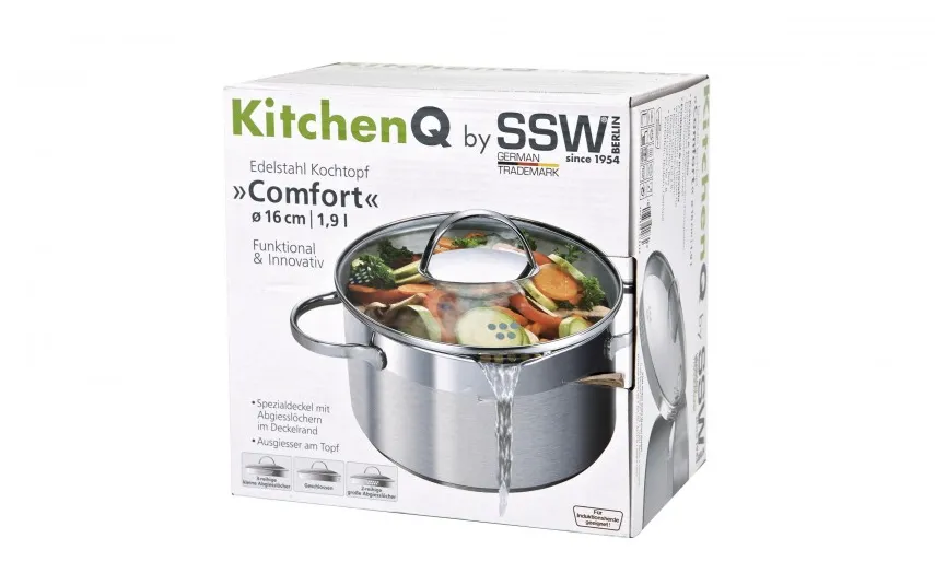SSW Garnek z pokrywą 20 cm Comfort Kitchenq Hot