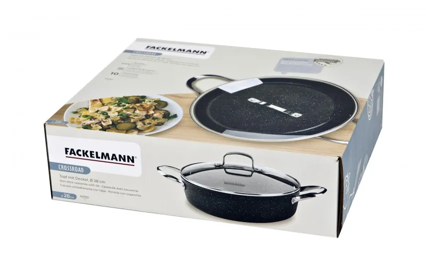 Fackelmann Garnek z pokrywką 28 cm na indukcję Alu Crossroad New
