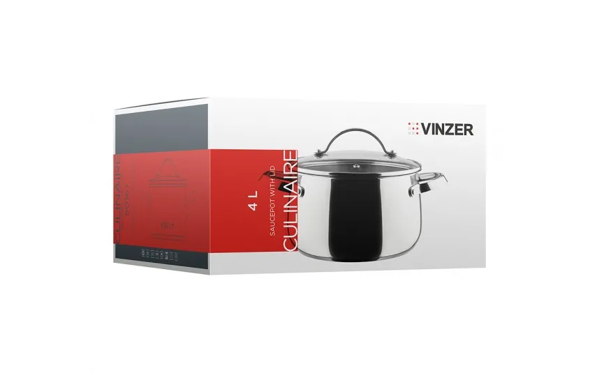 Vinzer Garnek z pokrywką 4 L Culinare Hot