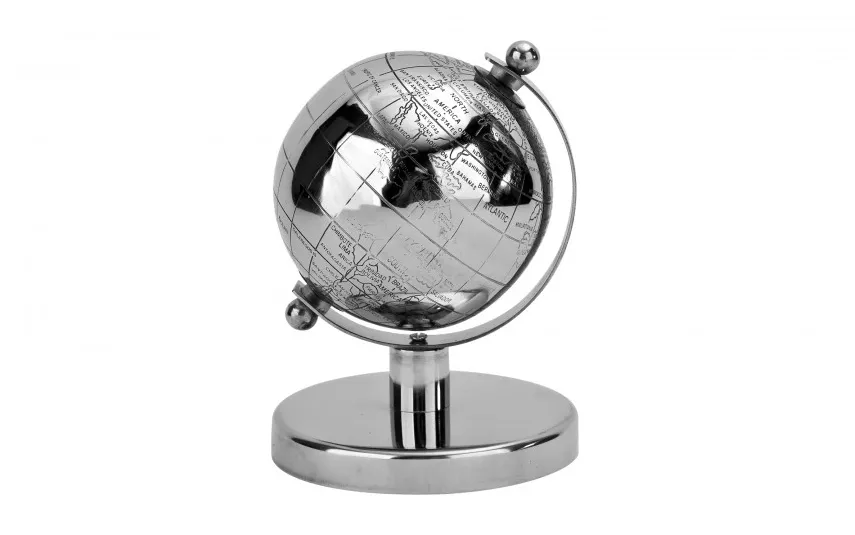 Art-Pol Globus metalowy dekoracyjny 17 cm Queen Isabell srebrny Sale