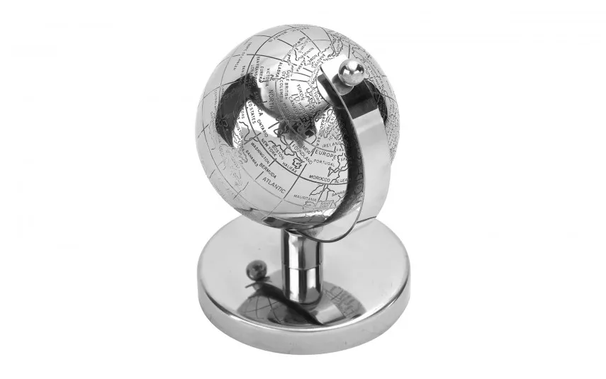 Art-Pol Globus metalowy dekoracyjny 17 cm Queen Isabell srebrny Sale