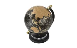 Dekor Pap Globus Ziemi czarno-złoty 23 cm Dekor-Pap Sale