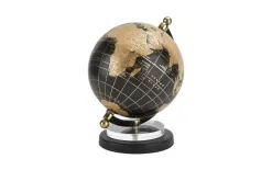 Dekor Pap Globus Ziemi czarno-złoty 23 cm Dekor-Pap Sale