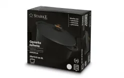 Starke PRO Gęsiarka żeliwna emaliowana 5 L okrągła czarna Fashion
