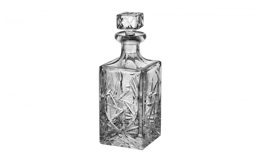 Zawiercie Huta Szkla Karafka kryształowa 0,75 L z korkiem Zawiercie 1834-247 New