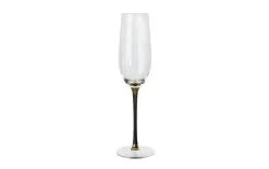 Dekor Pap Kieliszek do szampana 250 ml z czarną nóżką TG0589 Fashion