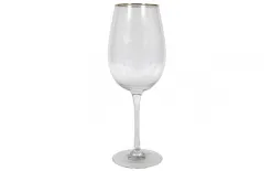 MPLCo Kieliszek do wina 500 ml ryflowany Rim Gold Hot